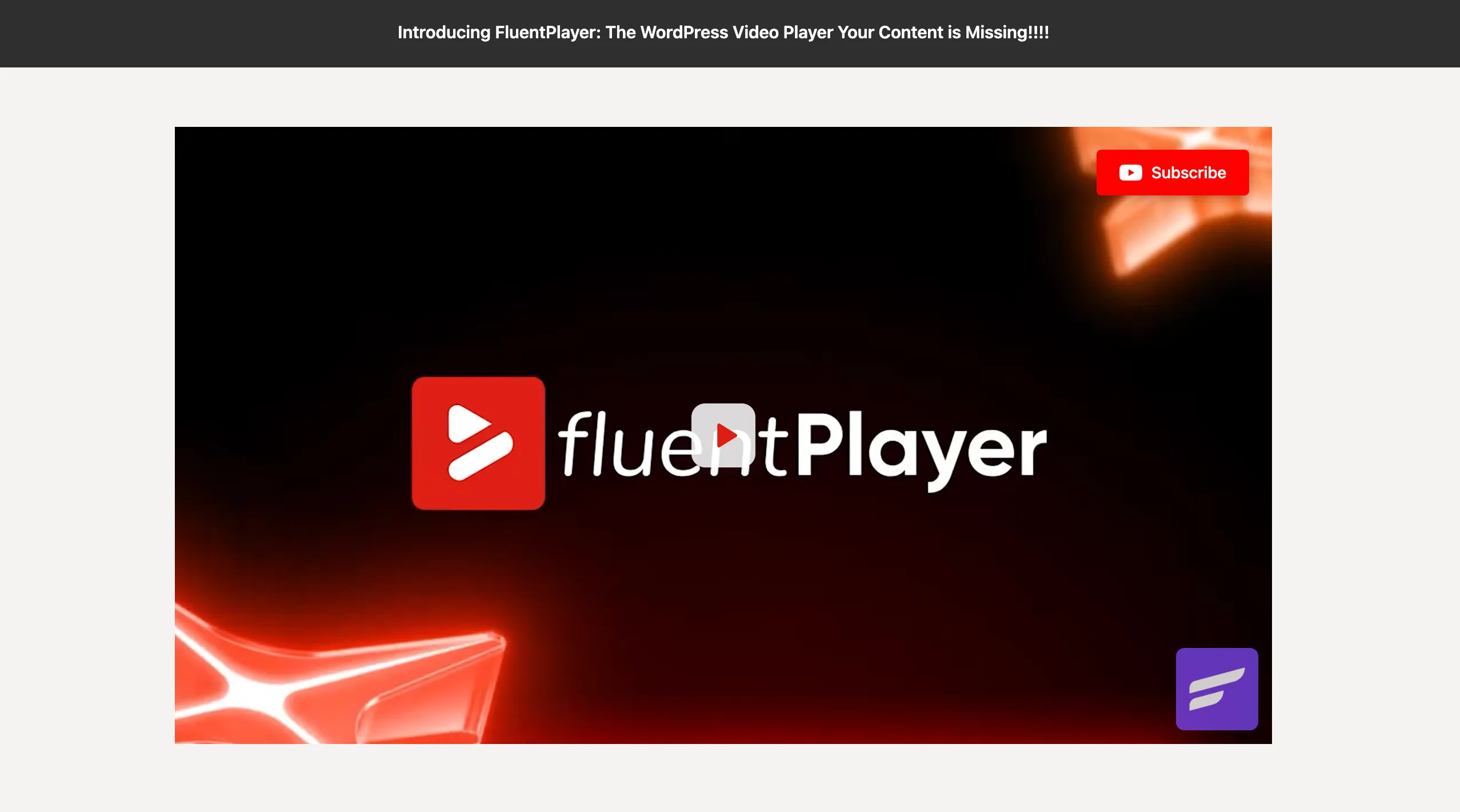 A video looping silently as a muted preview